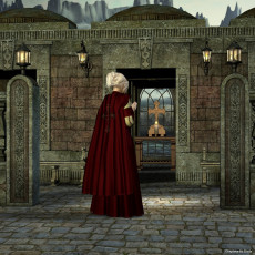 Картинка 3д графика people люди свеча крест