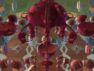 Картинка 3д графика fractal фракталы фон цвета