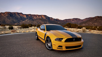 Картинка 2013 ford mustang boss 302 laguna автомобили дорога горы