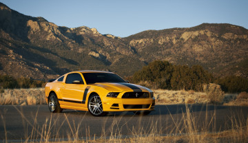 Картинка 2013 ford mustang boss 302 laguna автомобили дорога горы
