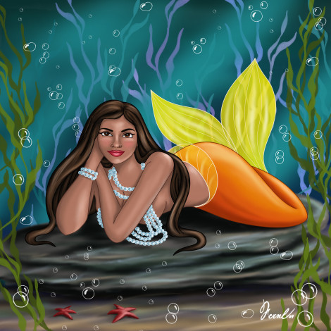 Обои картинки фото рисованные, другое, русалка