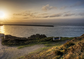 Картинка природа побережье alderney clonque fort река остров великобритания