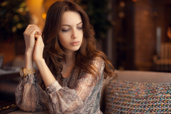 обоя девушки, -unsort , брюнетки,  шатенки, задумчивость