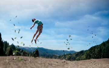 Картинка разное компьютерный+дизайн ситуация парень полёт
