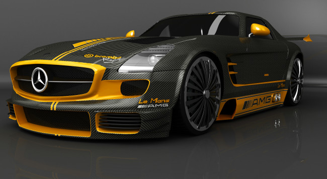 Обои картинки фото автомобили, 3д, mercedes