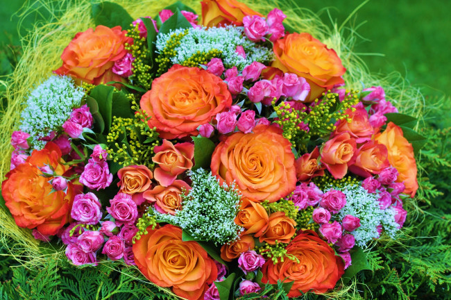 Обои картинки фото цветы, букеты,  композиции, розы