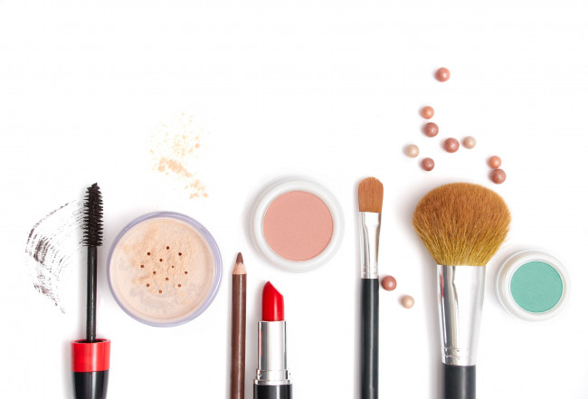 Обои картинки фото разное, косметика,  духи, пудра, кисти