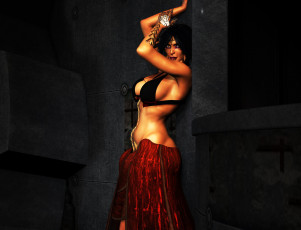 Картинка 3д+графика люди+ people девушка фон взгляд