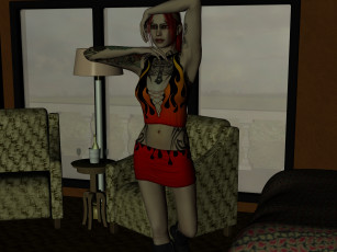 Картинка 3д+графика люди+ people девушка взгляд фон