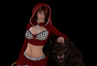 Картинка 3д+графика фантазия+ fantasy девушка взгляд фон демон