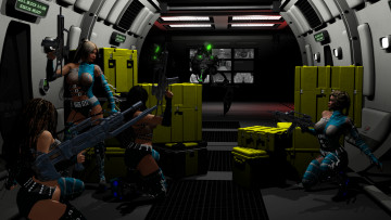 Картинка 3д+графика фантазия+ fantasy оружие фон взгляд девушки