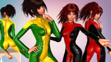 Картинка 3д+графика люди+ people фон взгляд девушки