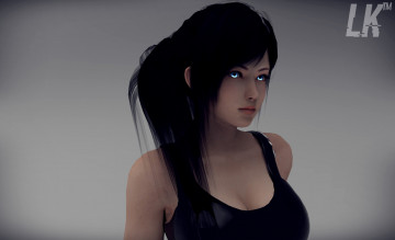 Картинка 3д+графика люди+ people фон взгляд девушка