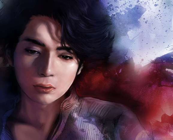 Обои картинки фото рисованное, люди, парень, matsumoto, jun, портрет, feeling, alone