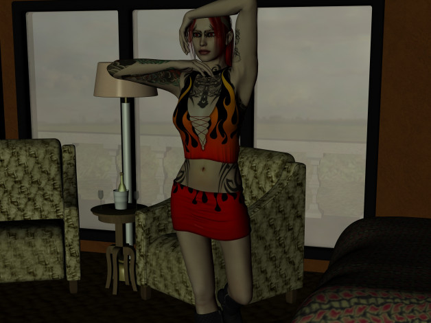 Обои картинки фото 3д графика, люди , people, девушка, взгляд, фон