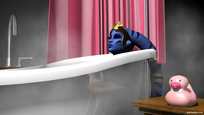 Обои картинки фото 3д графика, существа , creatures, взгляд, ванная, фон, халк