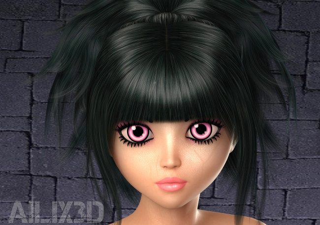 Обои картинки фото 3д графика, портрет , portraits, фон, взгляд, девушка