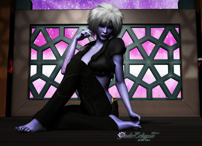 Обои картинки фото 3д графика, люди , people, взгляд, девушка, фон