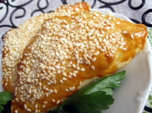 Картинка еда хлеб +выпечка кунжут петрушка пирожки