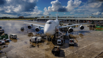 Картинка авиация авиационный+пейзаж креатив авиалайнер