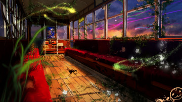 Картинка фэнтези иные+миры +иные+времена запустение вагон арт