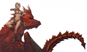 Картинка фэнтези красавицы+и+чудовища дракон арт девушка