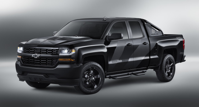 Обои картинки фото автомобили, chevrolet, gmtk2, double, special, ops, cab, silverado, 2016г