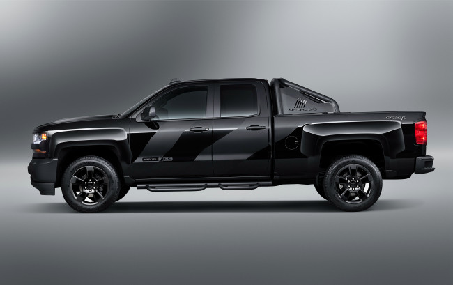 Обои картинки фото автомобили, chevrolet, double, special, ops, silverado, 2016г, gmtk2, cab