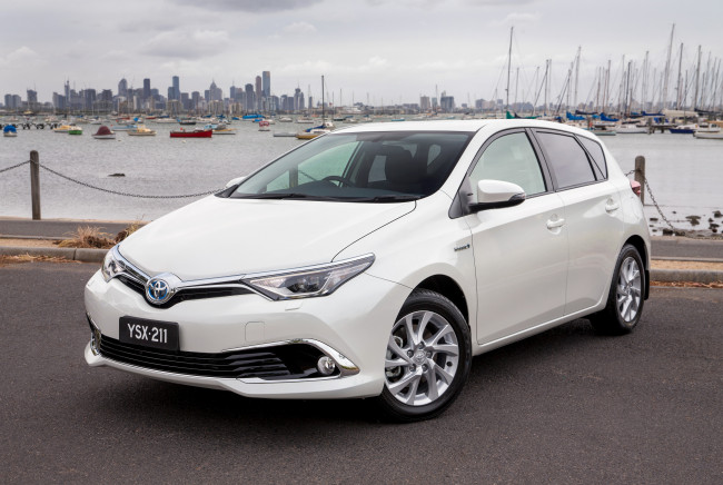 Обои картинки фото автомобили, toyota, hybrid, corolla, 2016г, au-spec