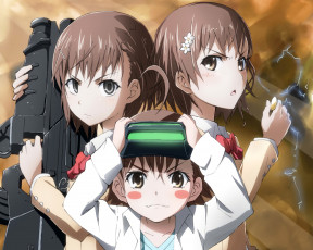 Картинка аниме toaru+majutsu+no+index взгляд фон девушки