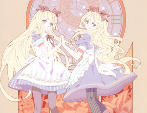 обоя аниме, alice in wonderland, white, datura