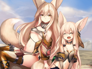 Картинка аниме животные +существа фенёки