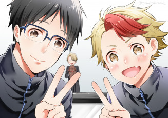 Картинка аниме yuri+on+ice парни