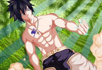 Картинка аниме fairy+tail грей