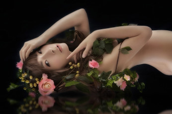 Картинка девушки -unsort+ азиатки лицо взгляд