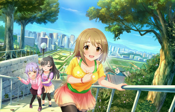 Картинка аниме idolm@ster фон взгляд девушка