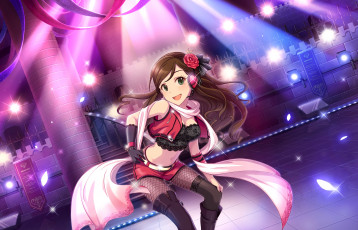 Картинка аниме idolm@ster фон взгляд девушка