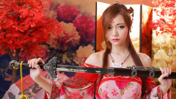 Картинка девушки -unsort+ девушки+с+оружием лицо взгляд