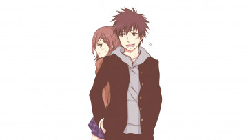 Картинка аниме toaru+majutsu+no+index девушка взгляд фон парень