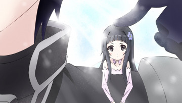 Картинка аниме sword+art+online взгляд фон девушка