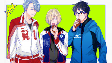 Картинка аниме yuri+on+ice парни