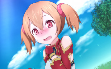 Картинка аниме sword+art+online девушка взгляд фон