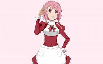 Картинка аниме sword+art+online девушка взгляд фон