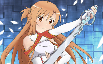 Картинка аниме sword+art+online девушка взгляд фон