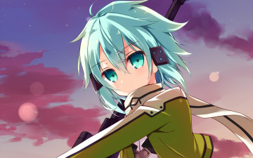 Картинка аниме sword+art+online фон взгляд девушка