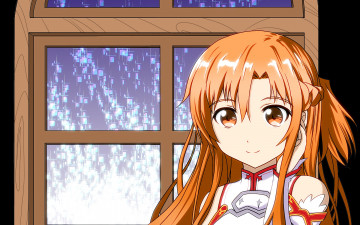 Картинка аниме sword+art+online взгляд фон девушка