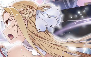 Картинка аниме sword+art+online взгляд фон девушка