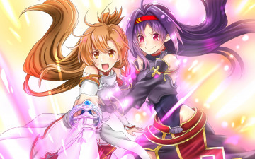 Картинка аниме sword+art+online взгляд фон девушка