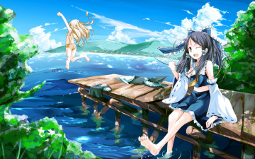 Картинка аниме touhou фон девушка взгляд