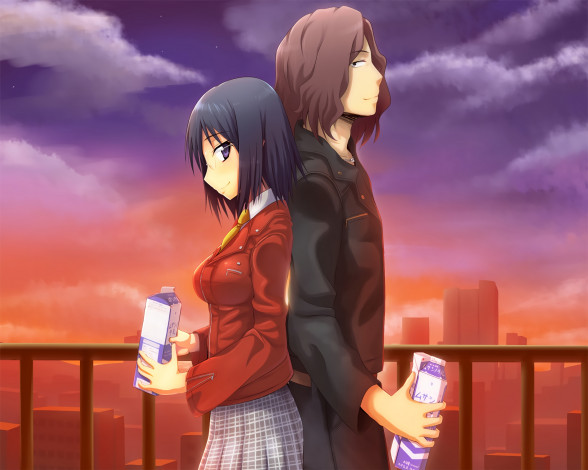 Обои картинки фото аниме, toaru majutsu no index, взгляд, девушка, фон